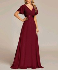 Ever-Pretty Size 8 Red Chiffon