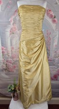 Gold Strapless Evening Dress