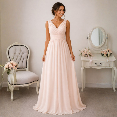 Chiffon neck prom - chiffon,