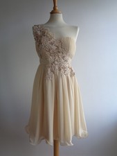 Quiz cream beaded sequined one