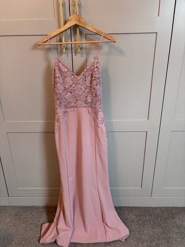 Quiz blush pink lace sequin - pink,