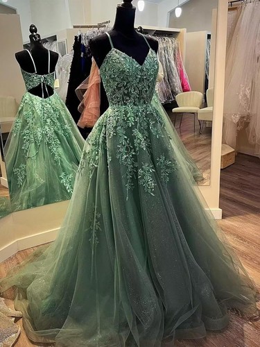 New spaghetti strap tulle - spaghetti, prom